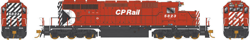 GMD SD40-2 - Standard DC -- Canadian Pacific #5831 (Action Red, white, 102" Nose, Small Multimark)
