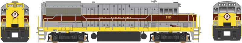 GE U25B w/LokSound & DCC - Executive Line -- Erie Lackawanna #2516 (gray, maroon, yellow, gray Roof)