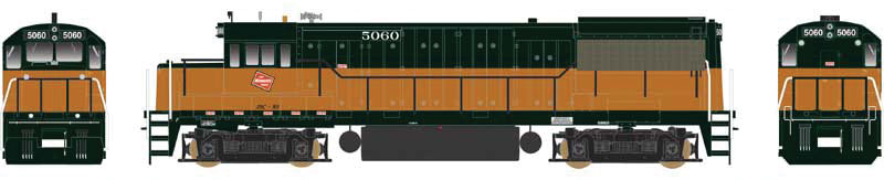 GE U25B w/LokSound & DCC - Executive Line -- Milwaukee Road #5052 (orange, black, TMR Logo on Cab)