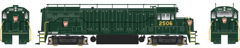 GE U25B w/LokSound & DCC - Executive Line -- Pennsylvania Railroad #2519 w/Trainphone Antenna (Brunswick Green)