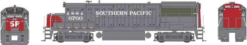GE U25B - Standard DC - Executive Line -- Southern Pacific #6760 (gray, red)