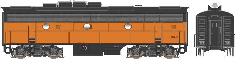 EMD F7B w/LokSound & DCC - Executive Line -- Milwaukee Road #68B (orange, black)
