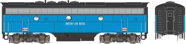 EMD F3B Phase 4 w/LokSound & DCC - Executive Line -- Boston & Maine #4227 (blue, black, Small Lettering)