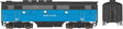 EMD F3B Phase 1 - Standard DC - Executive Line -- Boston & Maine #4224  (Early, blue, black, Small Lettering)