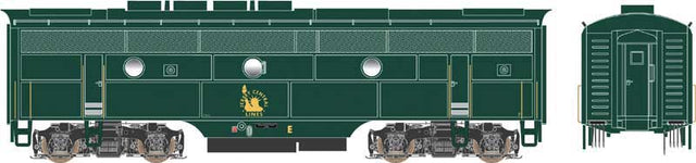 EMD F3B Phase 2 - Standard DC - Executive Line -- Central Railroad of New Jersey # E (Sea Green, yellow Liberty Logo)