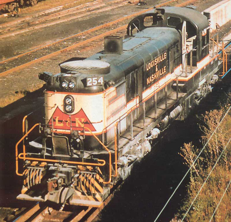 Alco RS3 - Standard DC -- Louisville & Nashville #254 (black, cream, red; Hancock Air Whistle)
