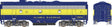 EMD F7B - Standard DC - Executive Line -- Alaska Railroad #1501 (McKinley Scheme; blue, yellow)