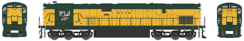 Alco C628 High Nose w/LokSound & DCC - Executive Line -- Chicago & North Western #6716 (Traditional yellow, green Cab)