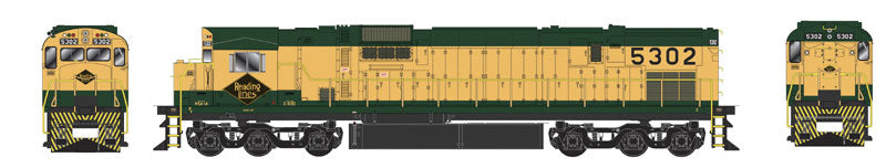 Alco C630 w/Tri-Mount Trucks - Standard DC - Executive Line -- Reading #5302 (yellow, green)