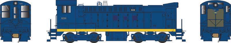 Baldwin DS 4-4-1000 - LokSound & DCC - Executive Line -- Central Railroad of New Jersey 9230 (Ex-B&O Patch, blue, yellow)
