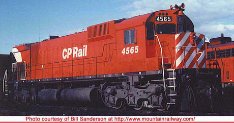 Montreal Locomotive Works M630 - LokSound & DCC - Executive Line -- Canadian Pacific 4565 (Action Red, 8" Stripe, Large Multimark, No Exp. Tank