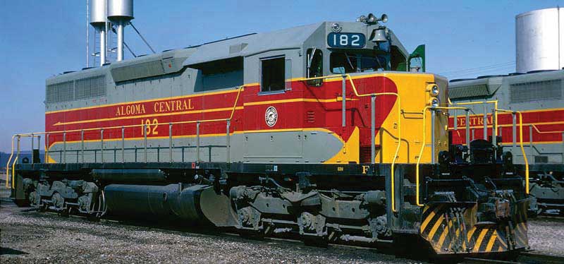GMD SD40 - LokSound & DCC - Executive Line -- Algoma Central 182 (gray, maroon, yellow)