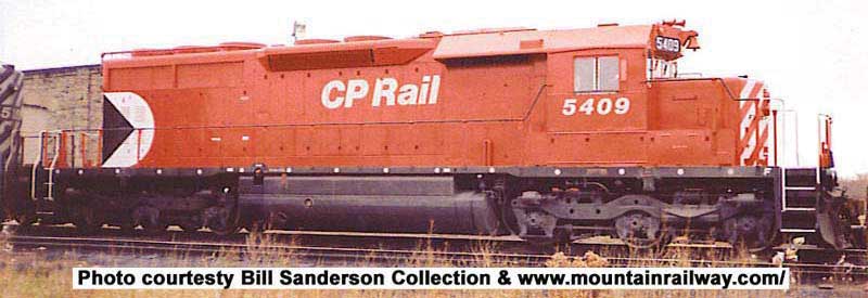 GMD SD40 - Standard DC - Executive Line -- Canadian Pacific 5409 (ex-QNSL, Action Red, white, 8" Stripe, Small Multima