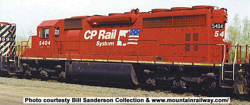GMD SD40 - Standard DC - Executive Line -- Canadian Pacific 5413 (ex-QNSL, red, Dual Flag Logo)