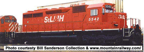 GMD SD40 - Standard DC - Executive Line -- St. Lawrence & Hudson StL&H 5524 (red, white, Large StL&H)