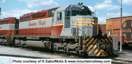GMD SD40 - Standard DC - Executive Line -- Canadian Pacific 5502 (gray, maroon, Small Rear Number, No Ditch Lights)