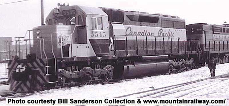 GMD SD40 - Standard DC - Executive Line -- Canadian Pacific 5545 (gray, maroon, Square Sand Filler, No Ditch Lights)