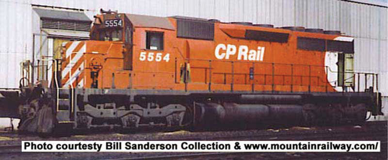 GMD SD40 - LokSound & DCC - Executive Line -- Canadian Pacific 5554 (Action Red, 8" Stripe, Large Multimark, Ditch Lights