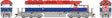 GMD SD40-2 - Standard DC - Executive Line -- Wheeling & Lake Erie 6358 (Relettered Ex-BCOL, red, white, blue)
