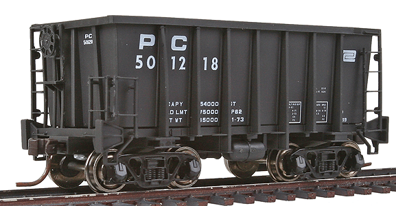 GE U25B Phase IV - Standard DC -- Penn Central 2568 (black, white, Large Logo)-1