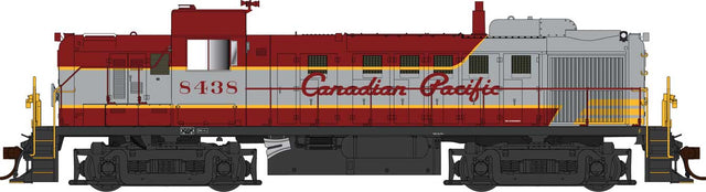 Alco RS3 - LokSound & DCC -- Canadian Pacific #8438 (maroon, gray, yellow, Script Lettering)