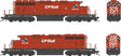 GMD SD40-2 - LokSound 5 and DCC - Executive Line -- Canadian Pacific #5670 (Action Red, white, black, No Multimark, 8" Stripes)