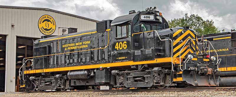 Alco D&H RS3m Chop Nose - LokSound 5 & DCC -- Western New York & Pennsylvania #406 (black, yellow)