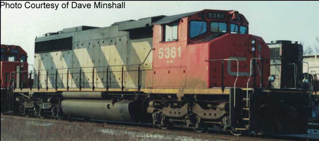 GMD SD40-2W - LokSound 5 and DCC -- Canadian National #5357 (Sergeant Stripes, black, white, red, No Dynamics)
