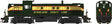 Alco RS3 Phase 2 - Standard DC -- Seaboard Coast Line #1196 (Ex-SAL, green, yellow band)