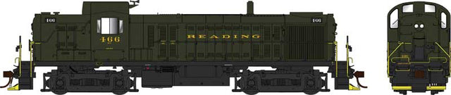 Alco RS3 Phase 1 - LokSound 5 and DCC -- Reading #467 (dark green, yellow)