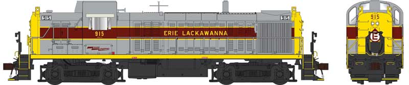 Alco RS3 Phase 1 - LokSound 5 and DCC -- Erie-Lackawanna #920 (gray, maroon, yellow, Large Louvers)