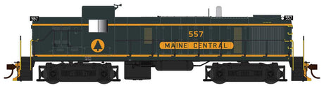 Alco RS3 Phase 3 - LokSound 5 and DCC -- Maine Central #557 (Simplified, green, harvest gold)