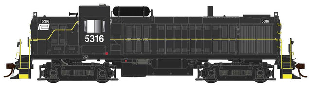 Alco RS3 Phase I - Standard DC -- Penn Central #5316 (black, white, Small Logo)