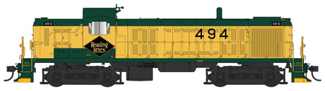Alco RS3 Phase I - LokSound 5 and DCC -- Reading #494 (yellow, green, black)