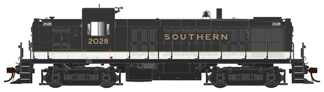 Alco RS3 Phase I - Standard DC -- Southern Railway #2028 (Tuxedo, black, white, gold)