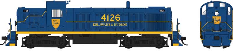 Alco RS3 Phase 1 - Sound and DCC -- Delaware & Hudson #4118 (solid blue, yellow)