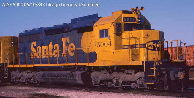 EMD SD40U - Standard DC - Executive Line -- Santa Fe #5013 (Warbonnet, blue, yellow)