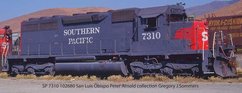EMD SD40R - Standard DC - Executive Line -- Southern Pacific #7333 (gray, red)