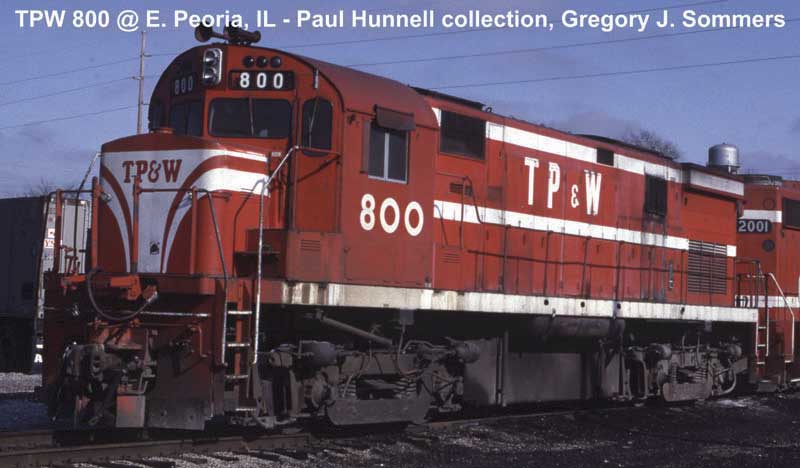 Alco C424 Low Nose - LokSound V5 Sound and DCC -- Toledo Peoria & Western #801 (1980s, red, white, Cooper Nose Logo)