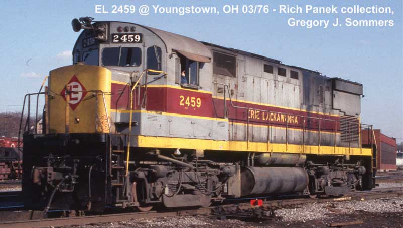 Alco C425 Low Nose - Standard DC -- Erie Lackawanna #2454 (gray,maroon, yellow)