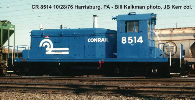 EMD SW1 Phase III - Standard DC -- Conrail #8564 (Ex-PRR, blue, white)