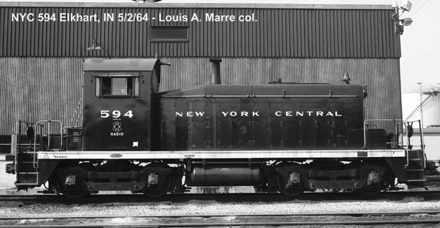 EMD SW1 Phase II - Standard DC -- New York Central #590 (black, white)