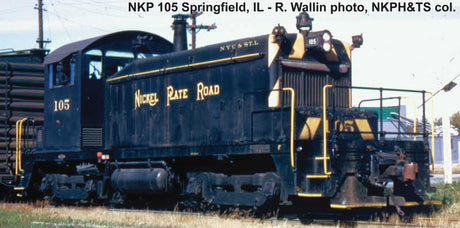 EMD SW1 Late Phase III - ESU LokSound 5 Nano Sound and DCC -- Nickel Plate Road #106 (black, yellow)