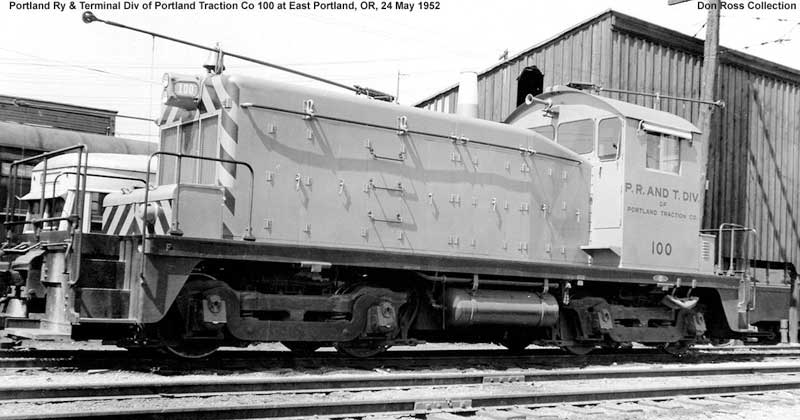 EMD SW1 Phase III - Standard DC -- Portland Traction Co. #100 (As-Delivered, orange, black)