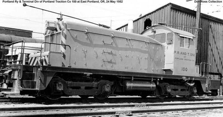 EMD SW1 Phase III - ESU LokSound 5 Nano Sound and DCC -- Portland Traction Co. #100 (As-Delivered, orange, black)