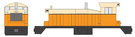 EMD SW1 Phase III - ESU LokSound 5 Nano Sound and DCC -- Painted, Unlettered (orange, cream)