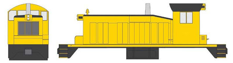 EMD SW1 Phase III - ESU LokSound 5 Nano Sound and DCC -- Painted, Unlettered (black, yellow)