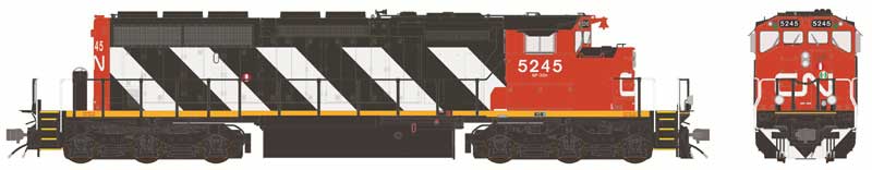GMD SD40-2W No Dynamic Brakes - Standard DC -- Canadian National #5248 (1990s+ Seargent Stripes; black, white, red)