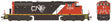 GMD SD40-2W No Dynamic Brakes - Standard DC -- Canadian National #5266 (2010s, black, white, red, North America Logo)