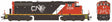 GMD SD40-2W No Dynamic Brakes - LokSound 5 and DCC -- Canadian National #5266 (2010s, black, white, red, North America Logo)